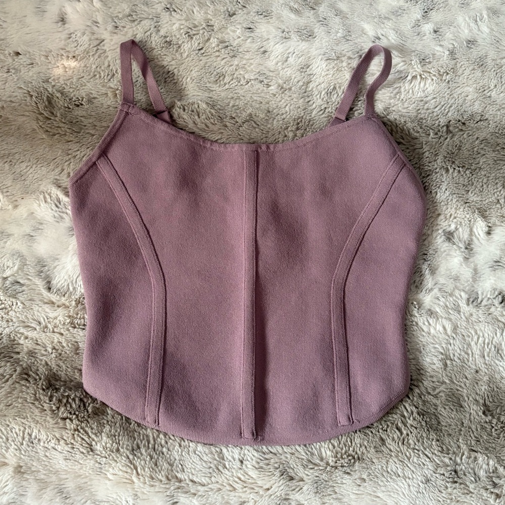 PacSun LA Hearts Mauve Corset Top